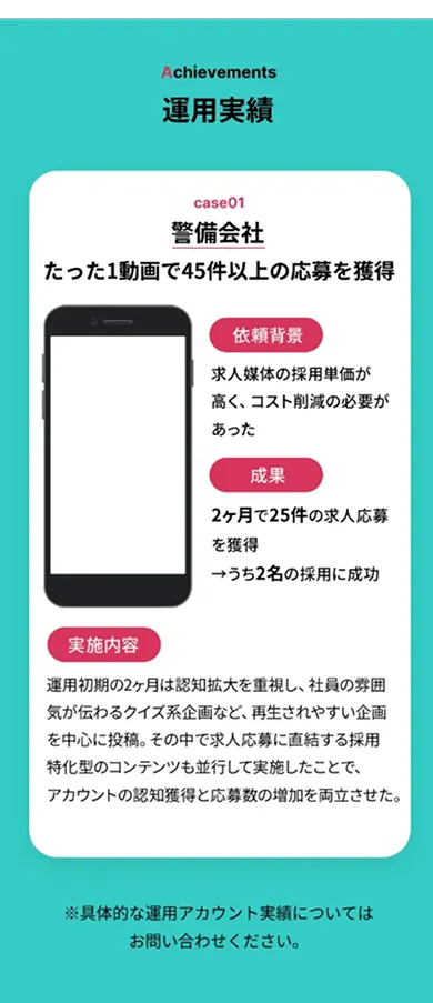 運用実績の画像